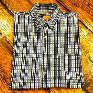 ROBERT TALBOTT CARMEL MENS SIZE XL COTTON BUTTON DOWN SHIRT WITH CHECK PATTERN